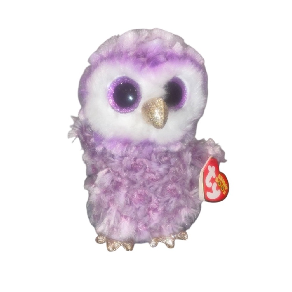Ty Beanie Boos Plush Purple Owl